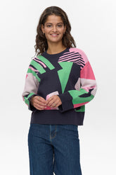 Numph Graphi Pullover - Dark Sapphire